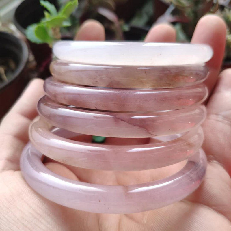 Buddha Stones Purple Jade Happiness Protection Bracelet Bangle - image 6