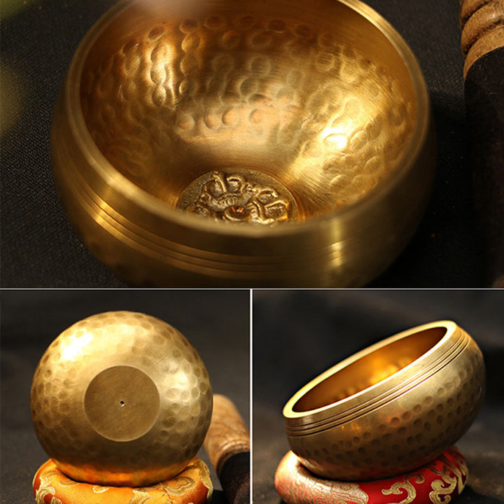 Buddha Stones Tibetan Sound Bowl Handcrafted for Relaxation and Mindfulness Meditation Singing Bowl Set - image 8