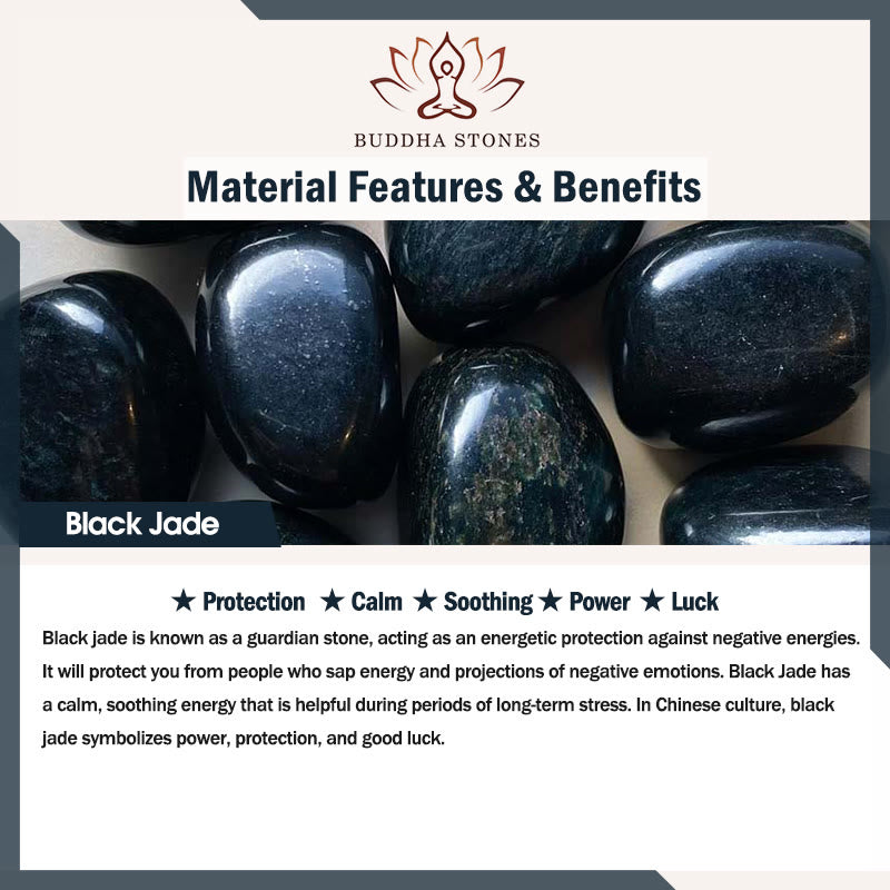 Buddha Stones Natural Black Jade Kwan Yin Avalokitesvara Wealth Titanium Steel Chain Necklace Pendant - image 11