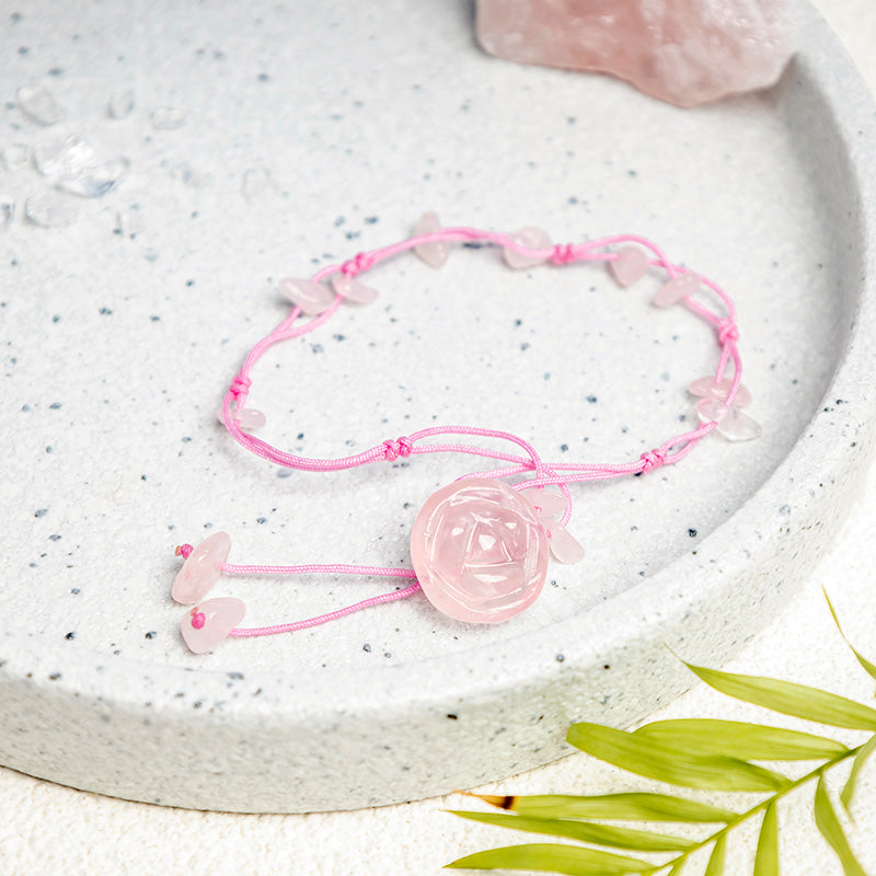 Buddha Stones Amethyst Pink Crystal Green Aventurine Rose Inner Peace Healing Anklet - image 8