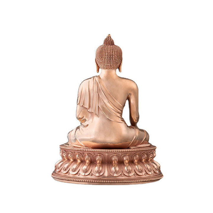 Gautama Shakyamuni Buddha Figurine Serenity Copper Statue Home Decoration - image 8