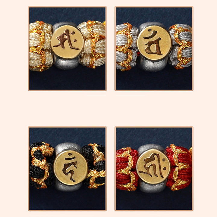 Buddha Stones Chinese Zodiac Natal Buddha Silver Luck Braided String Bracelet - image 21