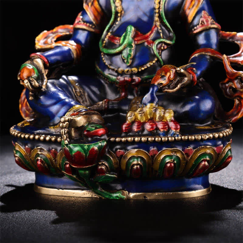 Yellow Jambhala Bodhisattva Figurine Serenity Copper Statue Home Decoration - image 7