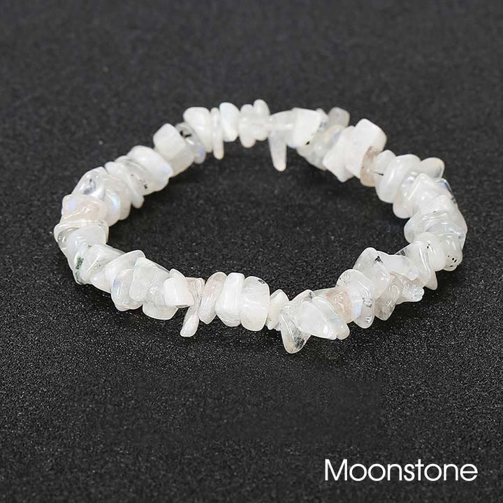 Natural Irregular Shape Crystal Stone Warmth Soothing Bracelet - Moonstone(Wrist Circumference: 15-18cm) - image 36
