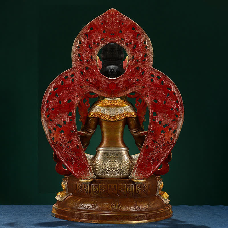 Bodhisattva Green Tara Hope Copper Statue Decoration - image 6