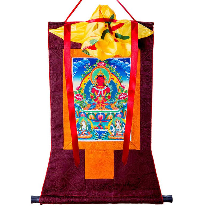 Buddha Stones Tibetan Thousand-handed Avalokitesvara Framed Thangka Blessing Decoration - 2m - image 0