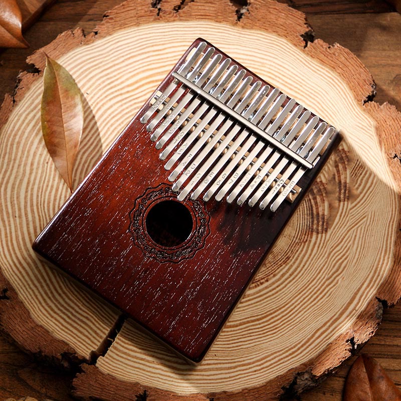 Buddha Stones Kalimba 17 Keys Thumb Piano Mahogany Wood Acacia Walnut Portable Finger Piano