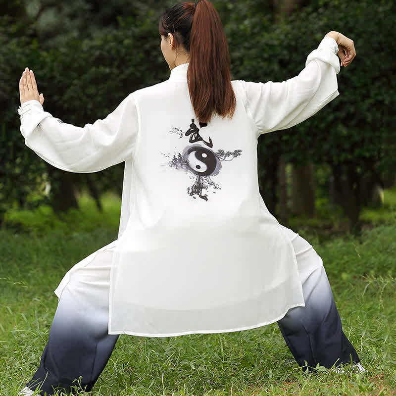 3Pcs Yin Yang Tree Tai Chi Spiritual Zen Practice Meditation Prayer Uniform Unisex Clothing Set - image 3