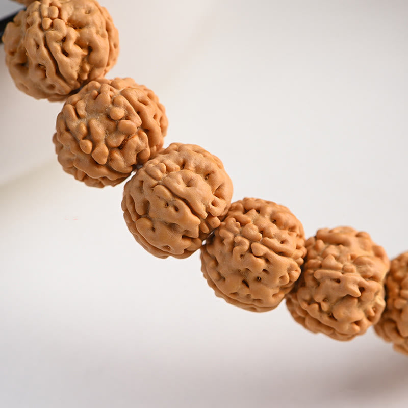 Buddha Stones Tibet Rudraksha Bodhi Seed Wealth Auspiciousness Bracelet - image 3