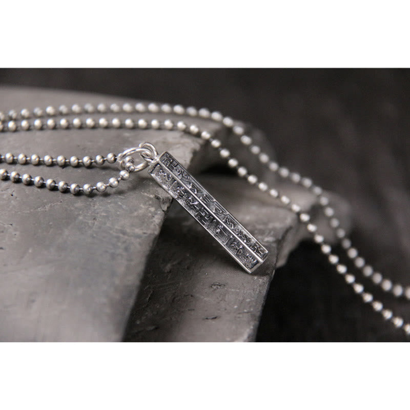 925 Sterling Silver Tibetan Om Mani Padme Hum Buddha Swastika Symbol Wisdom Necklace Pendant - image 6