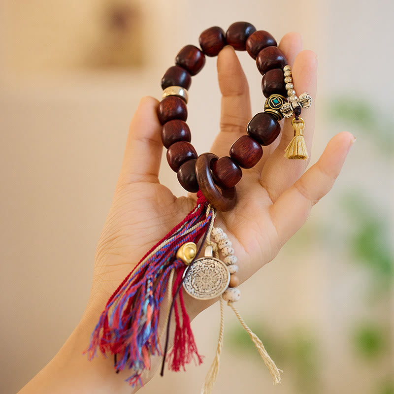 Buddha Stones Tibet Rudraksha Bodhi Seed Amulet Wealth Luck Bracelet