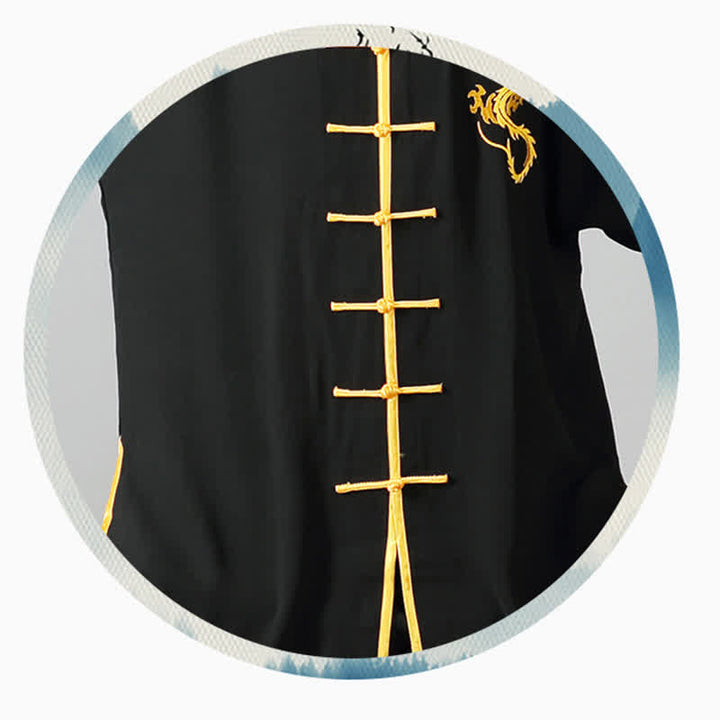 Dragon Embroidered Qi Gong Zen Spiritual Practice Meditation Prayer Uniform Unisex Clothing Set - image 11