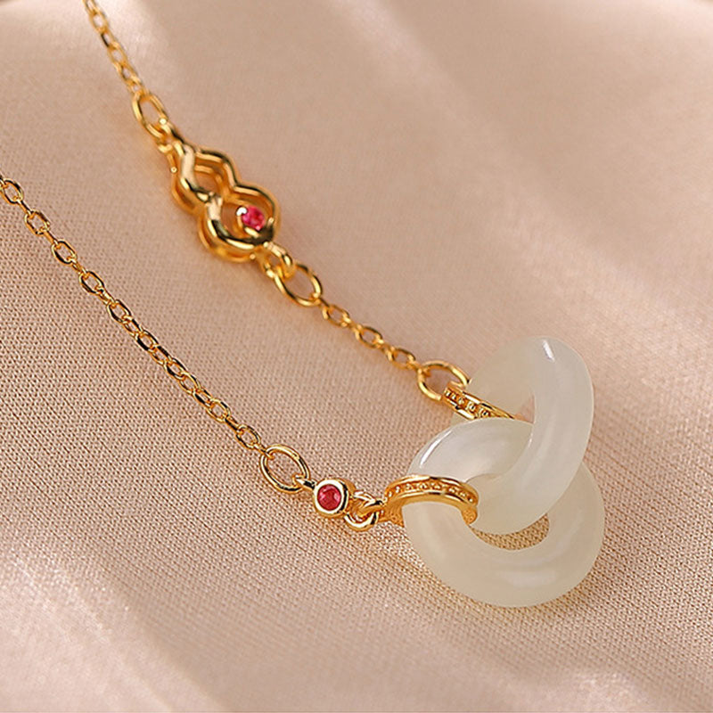 Buddha Stones 925 Sterling Silver Round Jade Luck Prosperity Necklace Chain Pendant - image 3