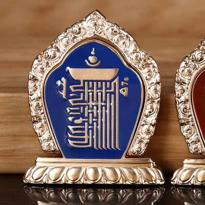 Tibetan Om Mani Padme Hum Peace Phone Ring Bracket Universal Phone Holder Decorations - Blue Gathering Ten Powerful Elements - image 25