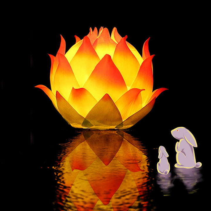 Buddha Stones DIY Lotus Flower Dragon Lantern Tassel Lamp Decoration - image 19