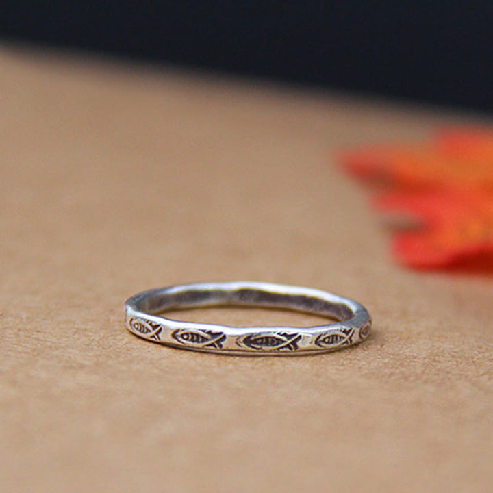 Buddha Stones 925 Sterling Silver Luck Koi Fish Wealth Ring - image 7