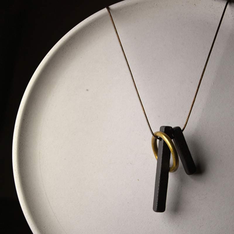 Buddha Stones Zen Circle Ebony Wood Enlightenment Necklace Pendant - image 9