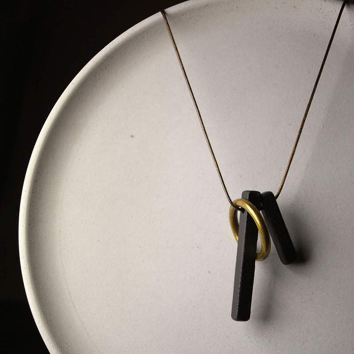 Buddha Stones Zen Circle Ebony Wood Enlightenment Necklace Pendant - image 9