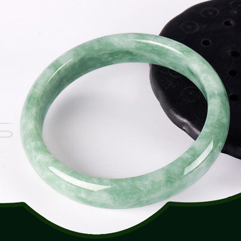 Buddha Stones Natural Jade Prosperity Bangle Bracelet - image 3