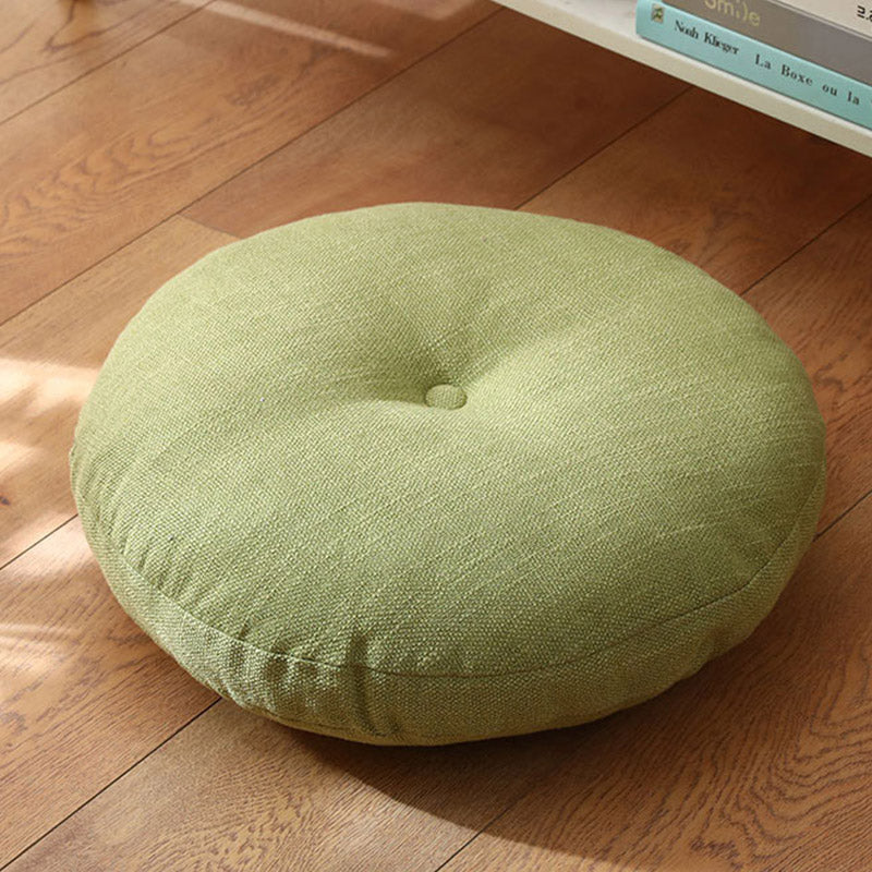 Lotus Simple Pattern Linen Meditation Seat Cushion Home Living Room Decoration - Detachable - 40cm*10cm - GreenYellow - image 12