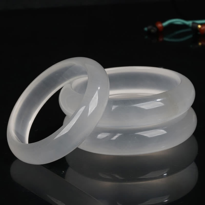 Buddha Stones Natural Translucent Golden Silk Jade Wealth Luck Bracelet Bangle - image 0