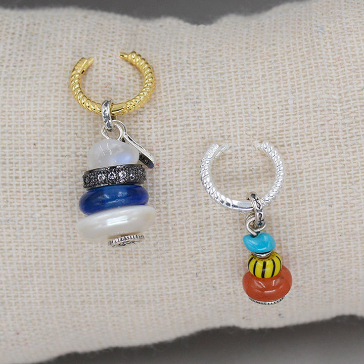 Buddha Stones Zen Cairn Labradorite Various Crystals Calm Pendant Necklace - image 7