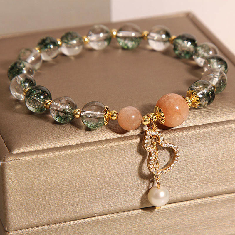 Buddha Stones Green Phantom Gourd Charm Confidence Bracelet