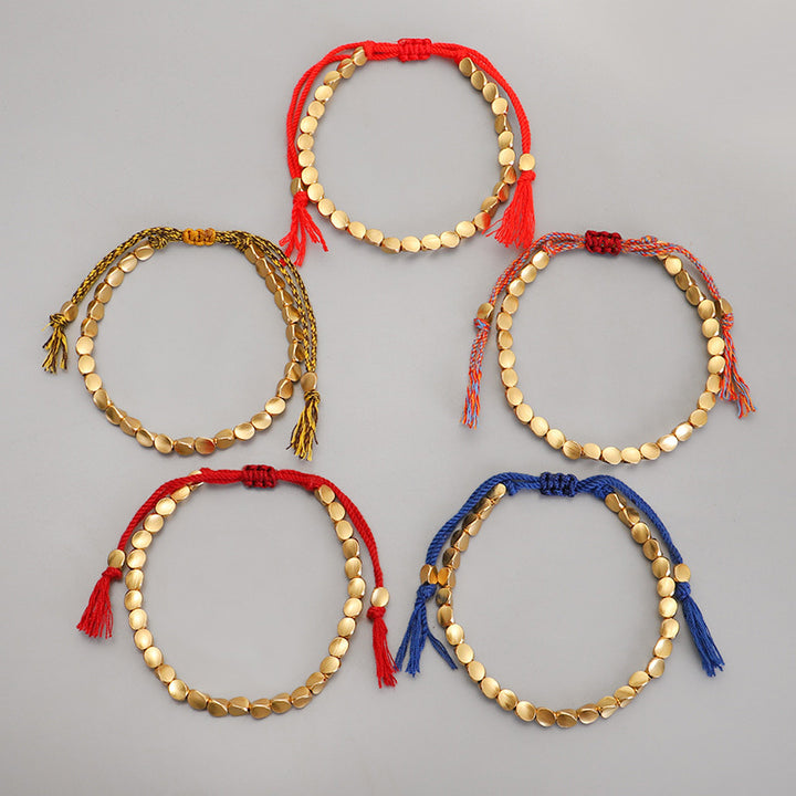 Buddha Stones Tibetan Copper Beads Healing Luck Bracelet - image 11