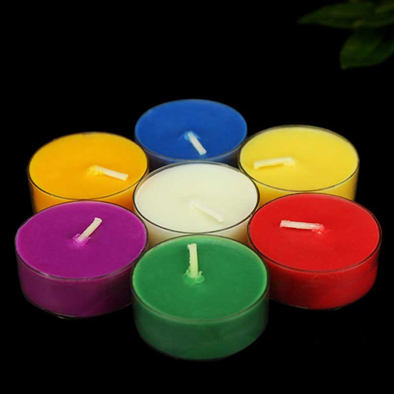 Meditation Prayer Altar Lotus Flower Candle Holder Buddhist Temple Rituals Use Items - 28Pcs Colorful Candle - image 14