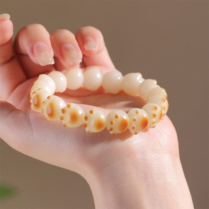 Buddha Stones Cute Cat Paw Claw Bodhi Seed Peace Bracelet - image 13