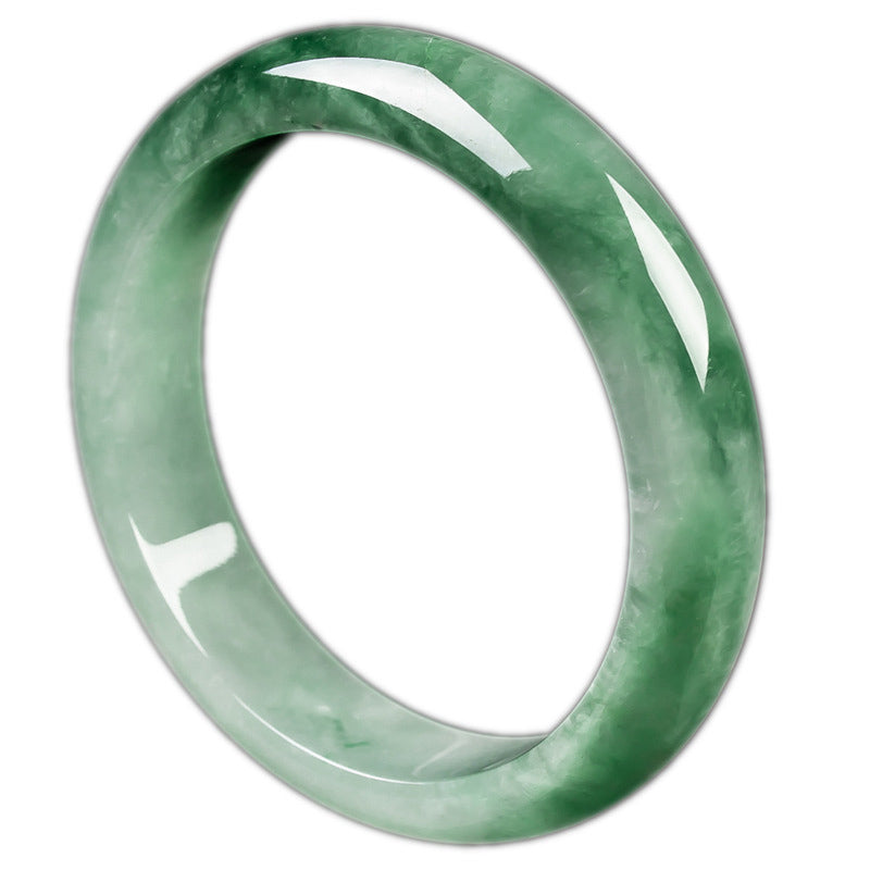 Buddha Stones Natural Jade Fortune Blessing Bangle Bracelet - image 11
