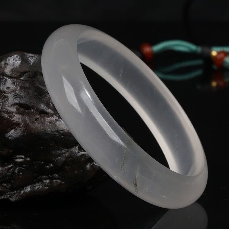 Buddha Stones Natural Translucent Golden Silk Jade Wealth Luck Bracelet Bangle - image 6