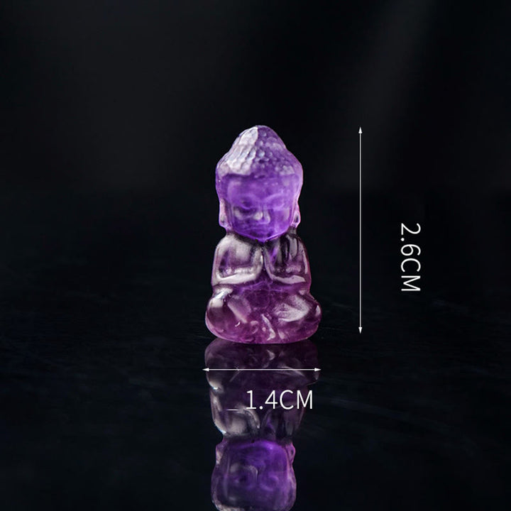 Buddha Stones Various Crystal Amethyst Pink Crystal White Crystal Citrine Buddha Carved Spiritual Healing Necklace Pendant Decoration - image 2