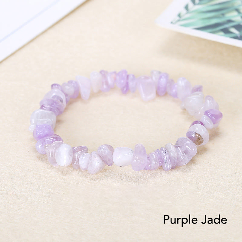 Natural Irregular Shape Crystal Stone Warmth Soothing Bracelet