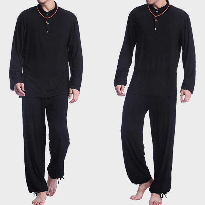 Buddha Stones Meditation Prayer Spiritual Zen Tai Chi Practice Yoga Clothing Men's Set - image 18