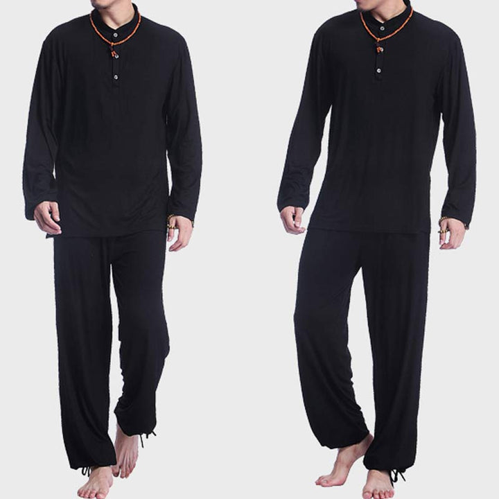 Buddha Stones Meditation Prayer Spiritual Zen Tai Chi Practice Yoga Clothing Men's Set - image 18
