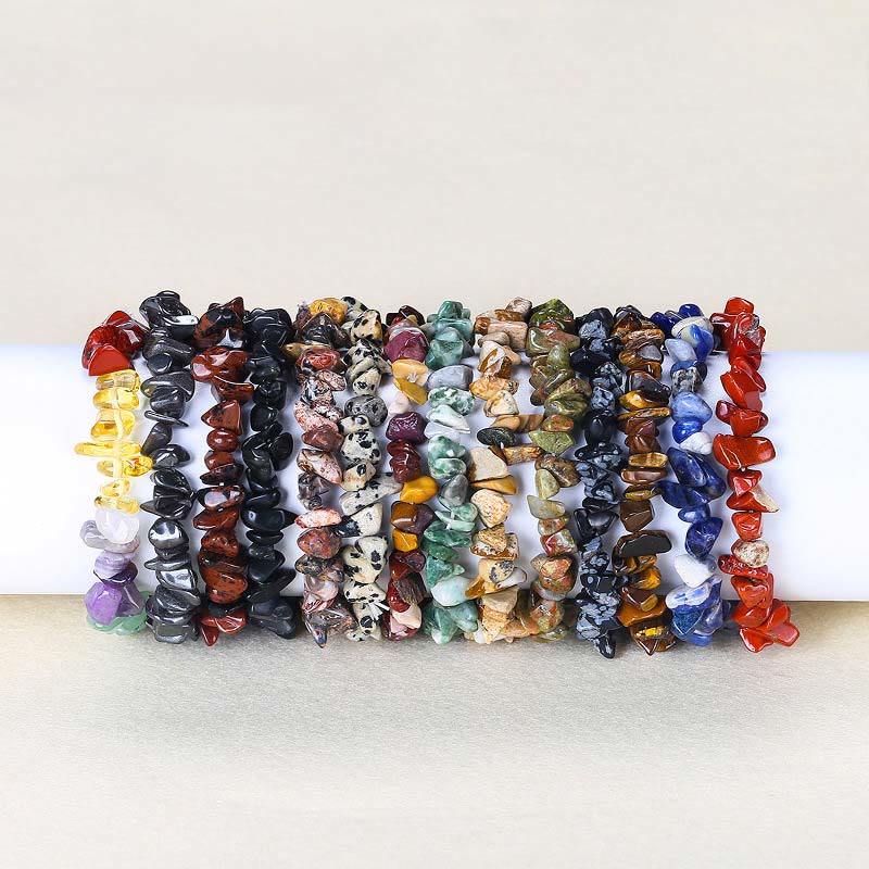 Natural Irregular Shape Crystal Stone Warmth Soothing Bracelet