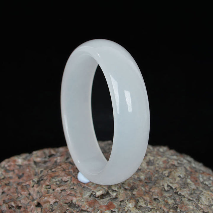 Buddha Stones Natural Golden Silk Jade Wealth Luck Bracelet Bangle - image 2