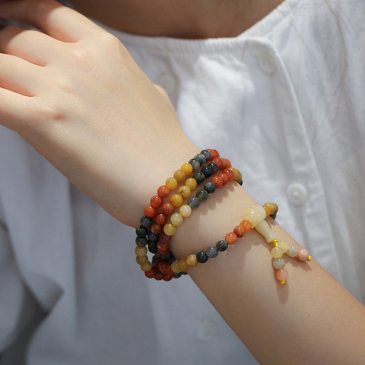 108 Beads Natural Red Agate Mala Protection Bracelet - image 6