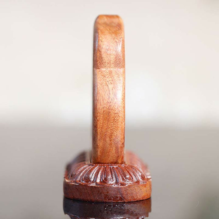 Guru Rinpoche Buddha Padmasambhavan Serenity Wood Engraved Statue Figurine Decoration - image 2