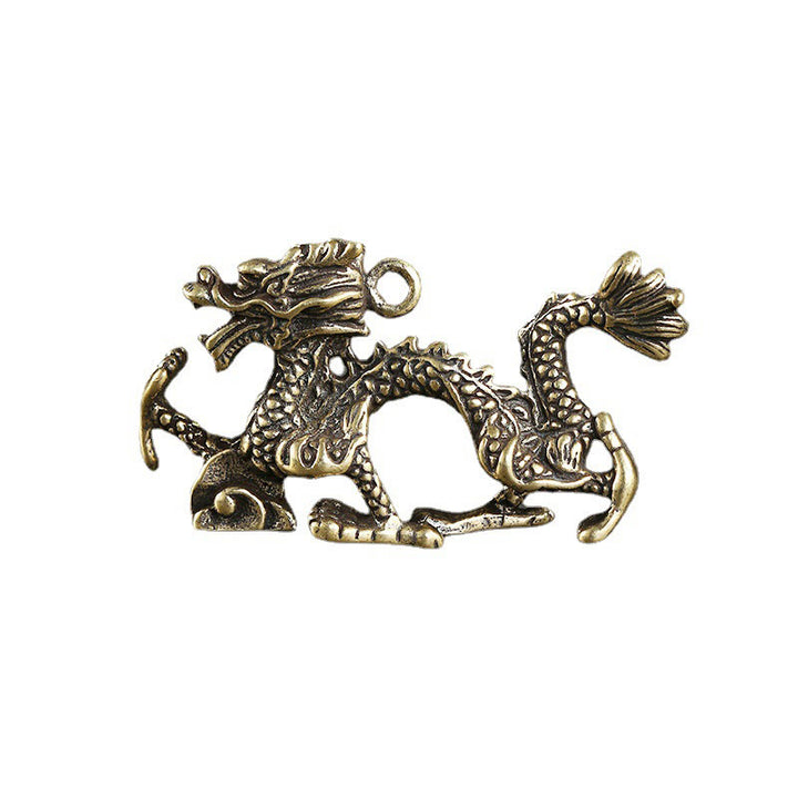 Buddha Stones Year Of The Dragon Mini Brass Dragon Luck Protection Home Decoration - image 9