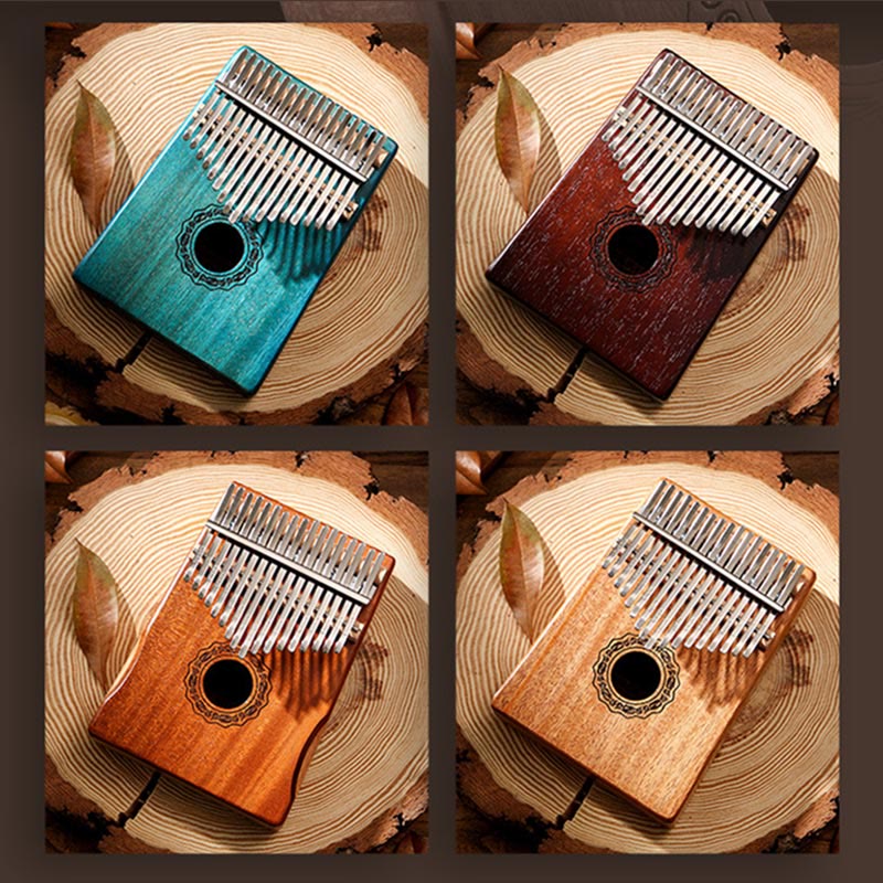 Buddha Stones Kalimba 17 Keys Thumb Piano Mahogany Wood Acacia Walnut Portable Finger Piano