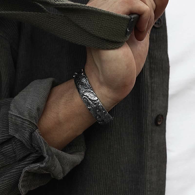 999 Sterling Silver 990 Gold Koi Fish Luck Wealth Success Bracelet Bangle - image 4