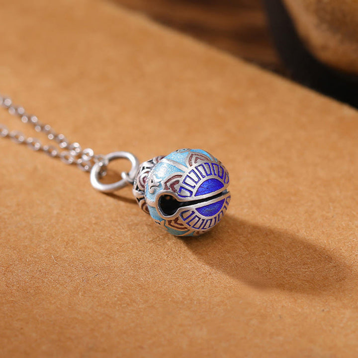 Buddha Stones 999 Sterling Silver Om Mani Padme Hum Engraved Gourd Design Wisdom Necklace Pendant - image 4