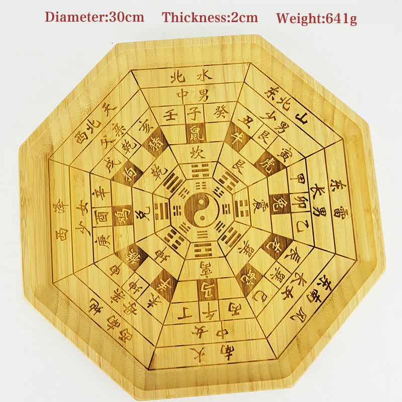 Feng Shui Bamboo Bagua Map Harmony Energy Map - 12 Chinese Zodiac 30cm - image 39