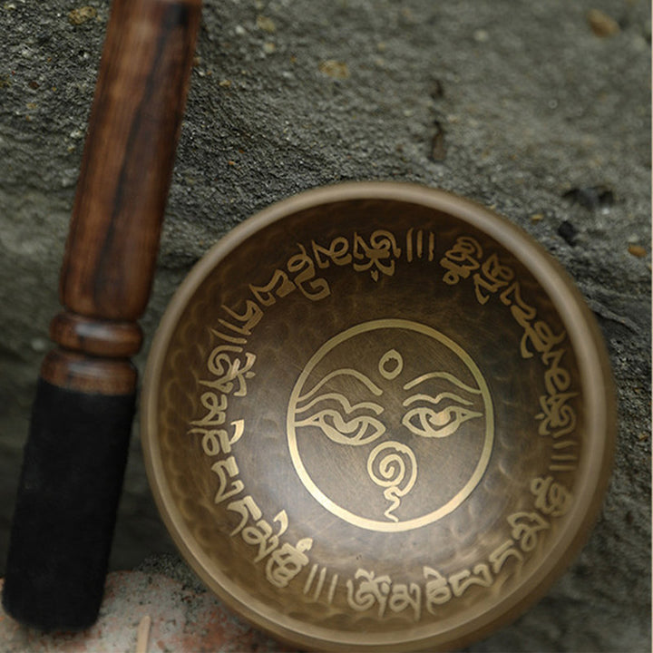 Tibetan Sound Bowl Handcrafted for Yoga and Meditation Singing Bowl Set - 3.54IN (9CM) - image 0