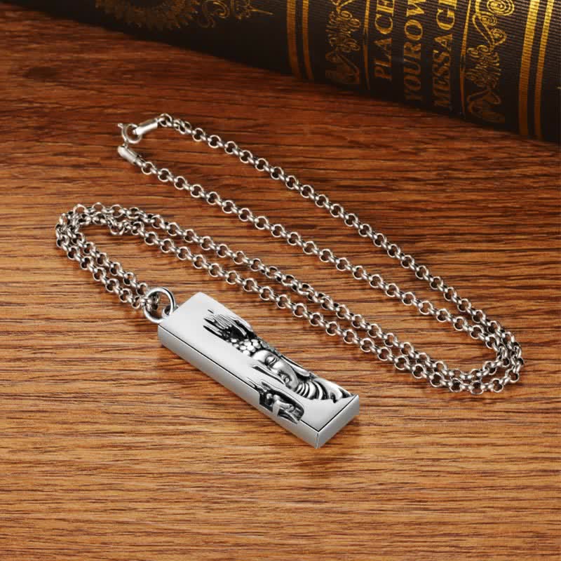 Buddha Stones Tathagata Buddha Strength Protection Amulet Lucky Vintage Style Pendant Necklace - image 13