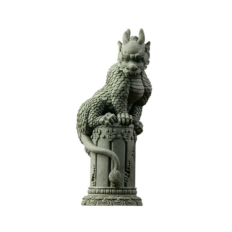 Buddha Stones Feng Shui Standing Sitting Dragon Success Luck Home Decoration - image 12