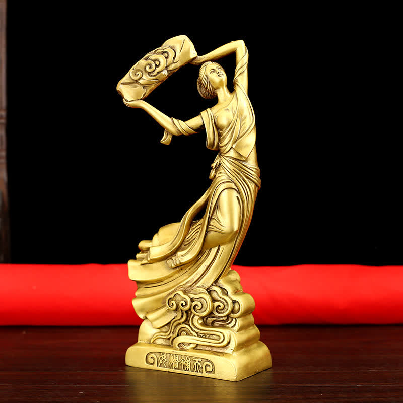 Bodhisattva Nuwa Mends The Sky Protection Copper Statue Decoration - image 4