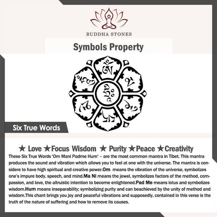 Buddha Stones 925 Sterling Silver Six True Words Calm Wisdom Ring - image 9